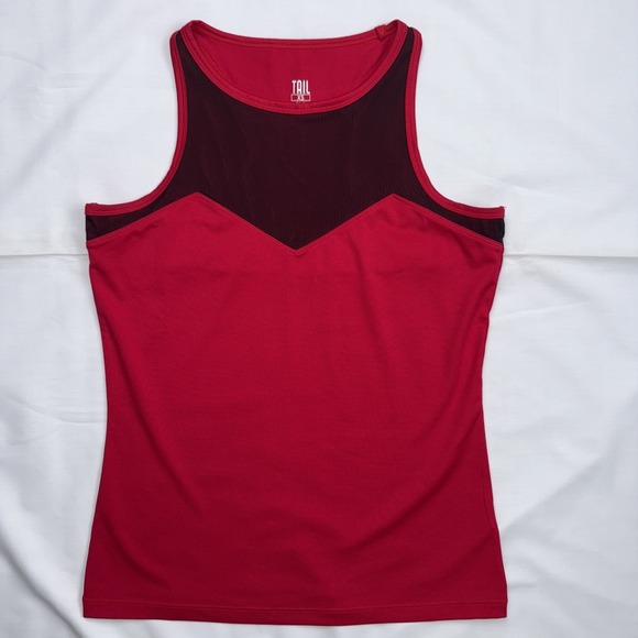 Tail Women's Extra Small Golf Tank Top Shirt Sleeveless Athletic Red Black Mesh - Picture 1 of 8